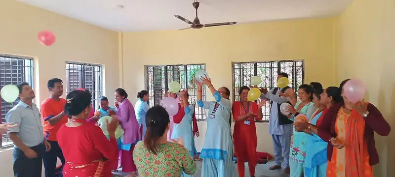 Group activity during a wellbeing workshop